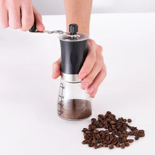 Transparent Grinder Home Outdoors Travel Hand Crank Coffee Grinder