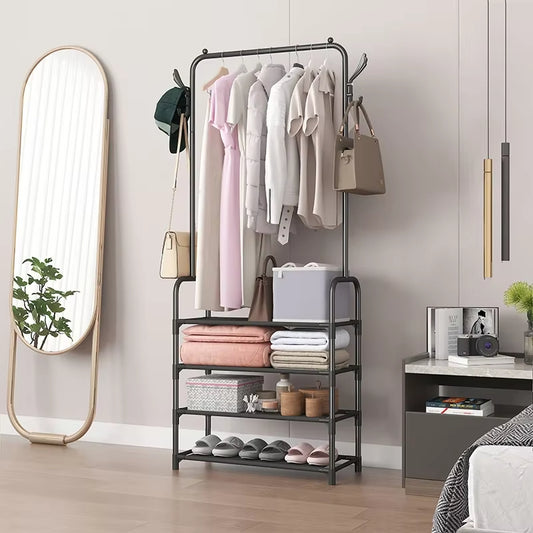 Multifunctional 4 Layers Shoe & Coat Rack