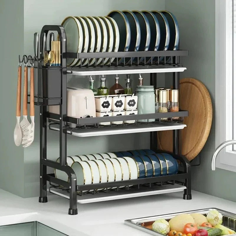 Stainless Steel 3-tier Dish Rack