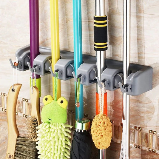 Wall Mount Mop And Broom Holder