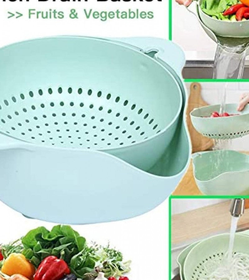 360° Rotation Double Drain Basket Detachable