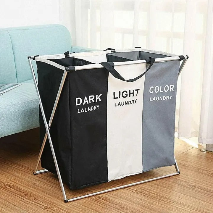 3 Compartment Laundry Basket