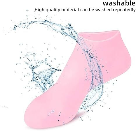 Silicone Elastic Moisturizing Foot Socks, Spa Massage Moisturizing Gel Socks for Dry Cracked Feet