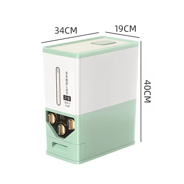 12kg Sealed Rice Storage Box Rice Dispenser