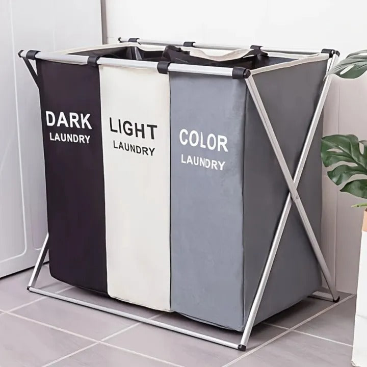 3 Compartment Laundry Basket